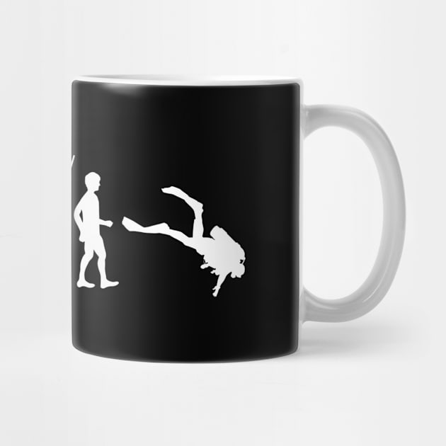 Evolution of man funny SCUBA dive gift by WAADESIGN